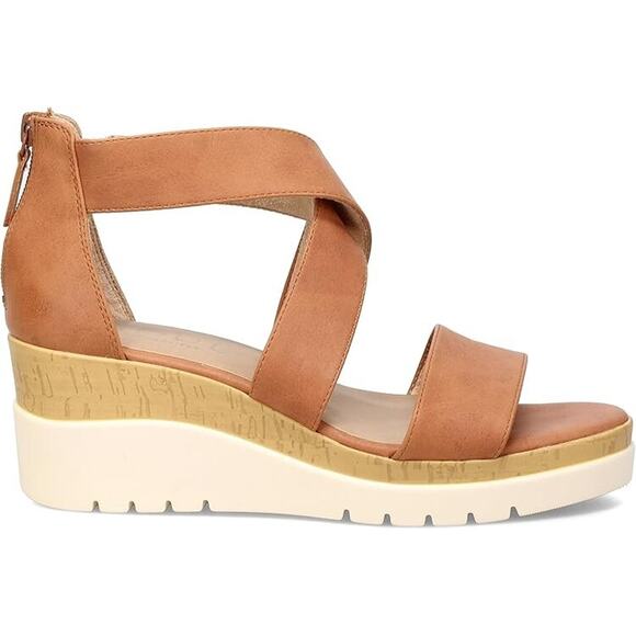 Soul Naturalizer Women's Goodtimes Ankle Strap Wedge Sandals, Toffee Size 10M - Picture 2 of 7